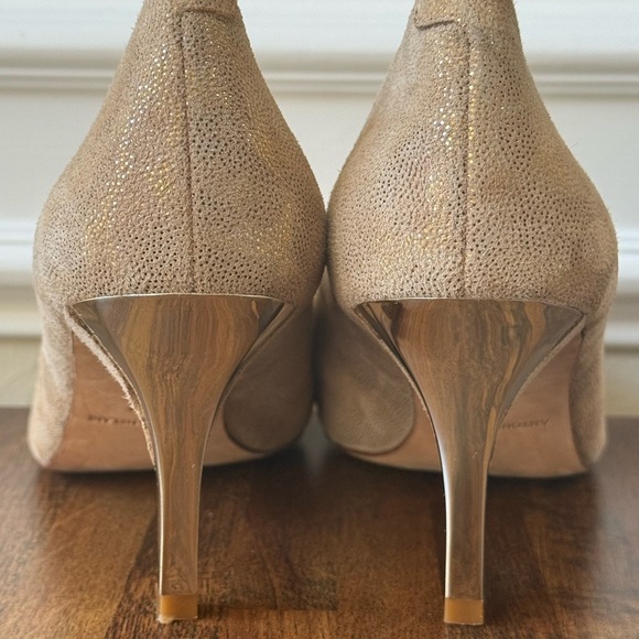 Antonio Melani Womens Suede Shimmery Gold Leopard Heels Pumps Size 9.5M - Picture 5 of 6